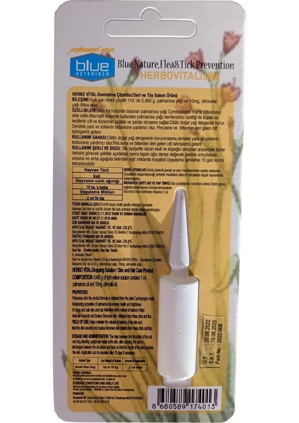 Herbiovital Bitkisel Kedi Damlası 2 ml ( 3 Adet ) modelleri