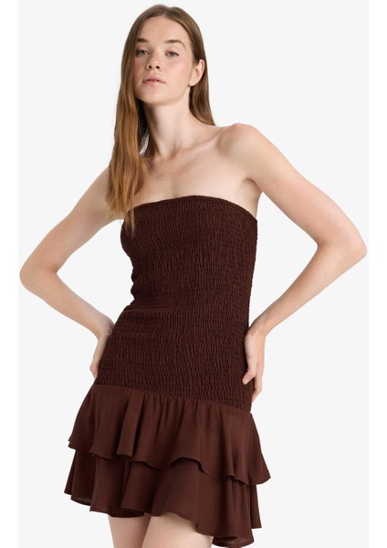 Straplez Gipeli Mini Elbise