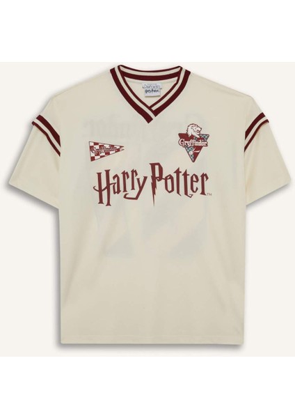 Coool Harry Potter Oversize Geniş Kalıp V Yaka Kısa Kollu Tişört