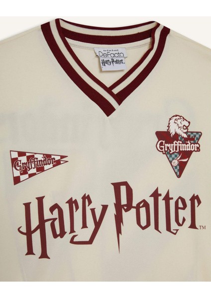 Coool Harry Potter Oversize Geniş Kalıp V Yaka Kısa Kollu Tişört