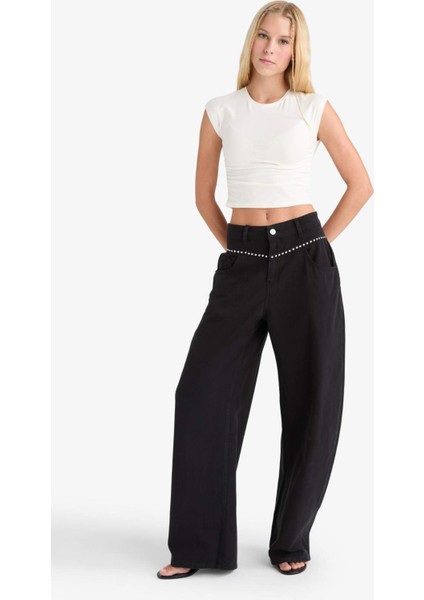 Coool Baggy Fit Normal Bel Gabardin Pantolon F9468AX25AU
