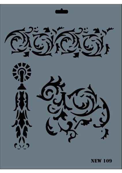 Rich New Seri N-109 Stencil 35X25 cm