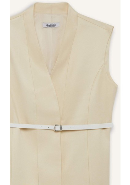 Regular Fit Kemerli Kolsuz Yelek F9350AX25AU