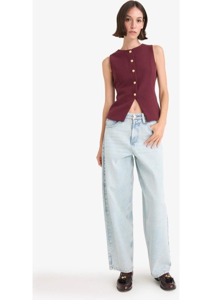 Fitted Bisiklet Yaka Yelek E5328AX25AU