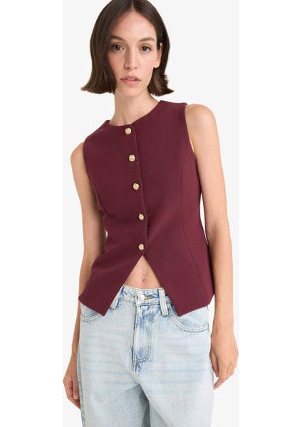 Fitted Bisiklet Yaka Yelek E5328AX25AU