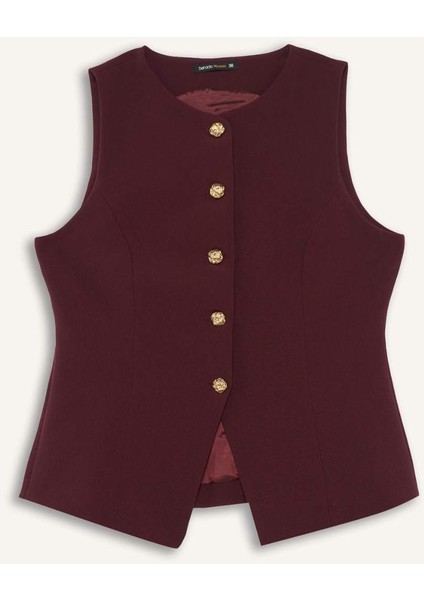 Fitted Bisiklet Yaka Yelek E5328AX25AU