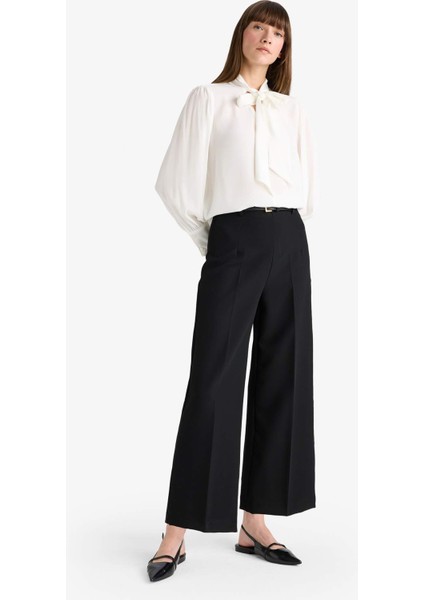 Culotte Yüksek Bel Düz Paça Pantolon E7242AX25AU