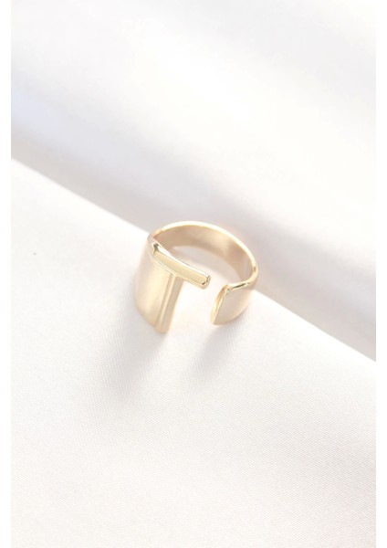 Bfs T Harfli Altın Renk Ayarlanabilir Yüzük fiyatları