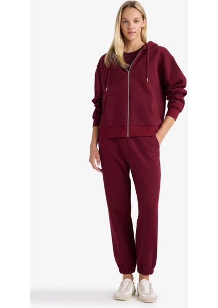 Basic Düz Cepli Beli Bağcıklı Kalın Jogger Eşofman Altı F9622AX25AU