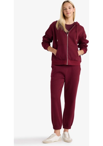 Basic Düz Cepli Beli Bağcıklı Kalın Jogger Eşofman Altı F9622AX25AU