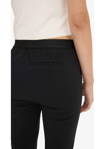 Carrot Fit Çift Cepli Yüksek Bel Dar Paça Standart Boy Twill Pantolon F9763AX25WN