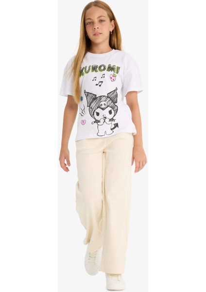 Kız Çocuk Hello Kitty Relax Fit Kısa Kollu Tişört F9725A825HS