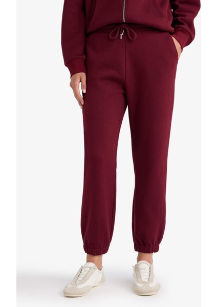 Basic Düz Cepli Beli Bağcıklı Kalın Jogger Eşofman Altı F9622AX25AU