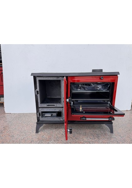 MF079 Model Dorello Kuzine Kırmızı SOBA40 cm Fırınlı Soba Aden Model modelleri