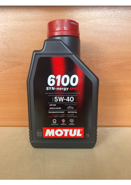 6100 Syn-Nergy spec A3/b4 Sae 5W-40 1lt