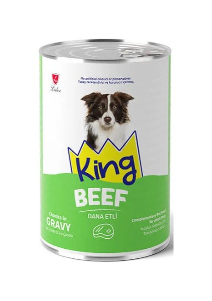 Sos Içerisinde Et Parçacıklı Dana Etli Köpek Konservesi 400 gr 12 Adet