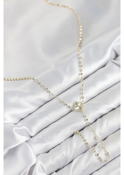 Bfs Pirinç Zirkon Taşlı Yonca Model Gold Renk Kadın Y Kolye fiyatları