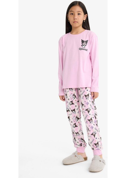 Kız Çocuk Kuromi Pijama Takımı Uzun Kollu Üst Uzun Alt F7358A825AU