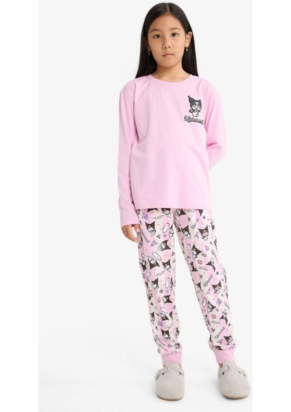 Kız Çocuk Kuromi Pijama Takımı Uzun Kollu Üst Uzun Alt F7358A825AU