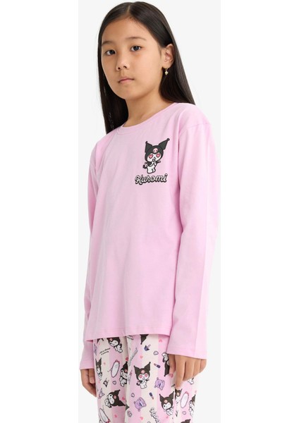 Kız Çocuk Kuromi Pijama Takımı Uzun Kollu Üst Uzun Alt F7358A825AU