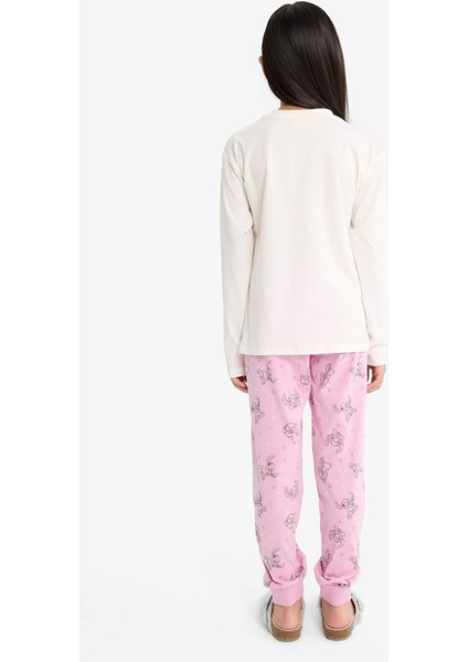 Kız Çocuk Disney Lilo & Stitch Pijama Takımı Uzun Kollu Üst Uzun Alt F7356A825AU
