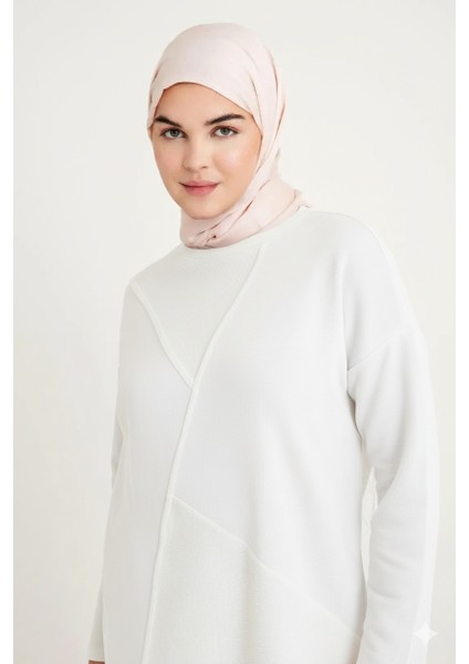 2228_Dikiş Detaylı Oversize Eşofman Tesettür Takım
