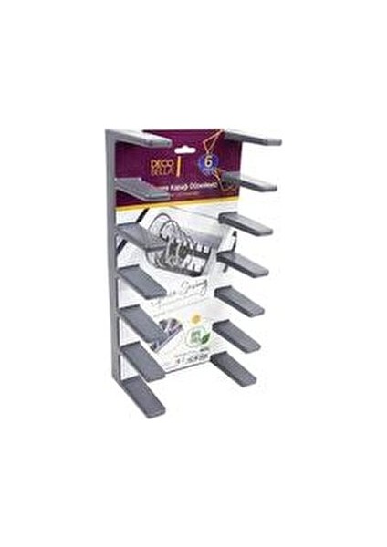 6 Gözlü Tencere Kapağı Düzenleyici Organizer 28,2x15,1x9,1 cm Mutfak Gereçleri için