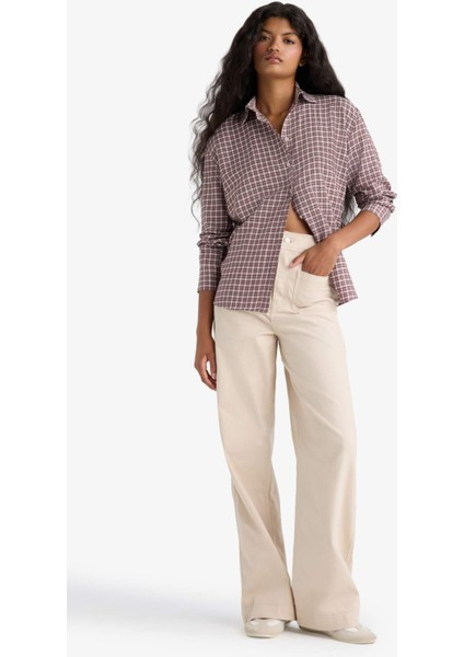 Regular Fit Kareli Uzun Kollu Gömlek F9082AX25AU