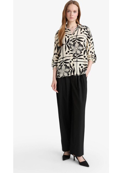 Barrel Fit Pileli Cepli Pantolon F8723AX25AU