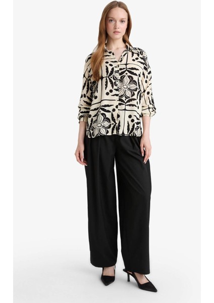 Barrel Fit Pileli Cepli Pantolon F8723AX25AU