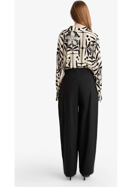 Barrel Fit Pileli Cepli Pantolon F8723AX25AU