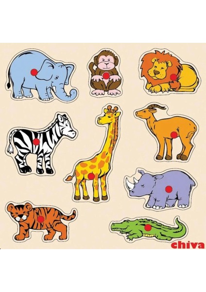 Bfs CS-1009 Safari Hayvanları Ahşap Yapboz