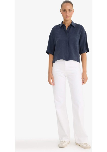 Loose Fit Modal Kısa Kollu Gömlek F9331AX25AU