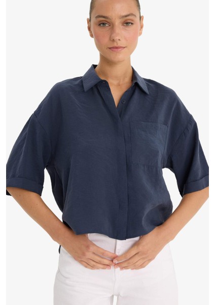 Loose Fit Modal Kısa Kollu Gömlek F9331AX25AU