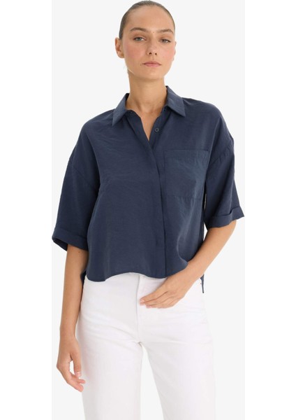 Loose Fit Modal Kısa Kollu Gömlek F9331AX25AU