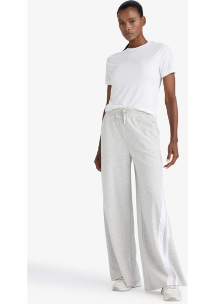Fit Wide Leg Geniş Paça Şeritli Standart Boy Sporcu Pantolon E7719AX25AU