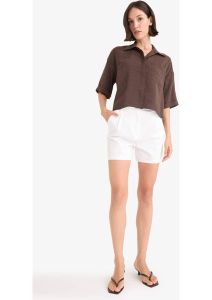 Loose Fit Modal Kısa Kollu Gömlek F9331AX25AU