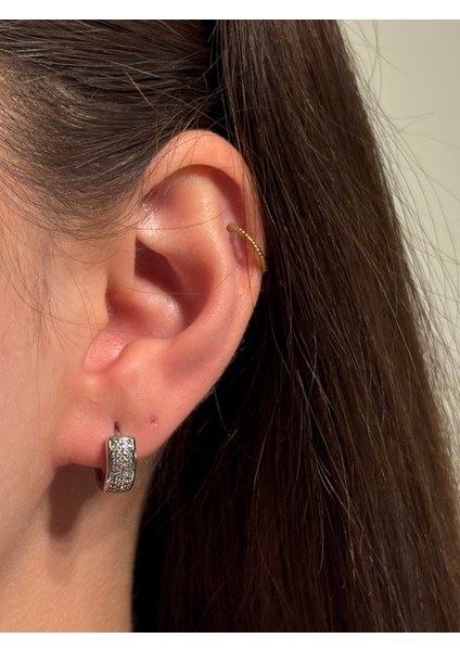 Xuping Çelik Küpe Elva Taşlı Gümüş Renk Kadın Halka Küpe & Işıltılı Paslanmaz Çelik Küpe Modeli Es fiyatları