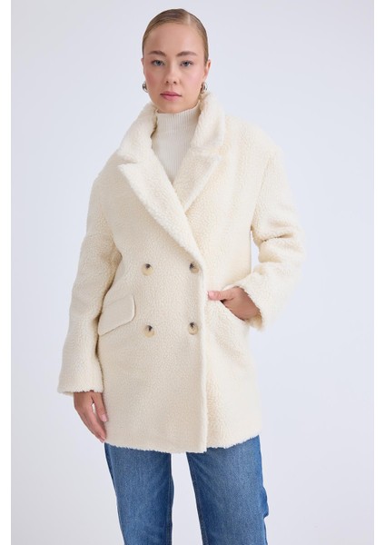 Ceket Yaka Düğmeli Teddy Kaban indirimleri