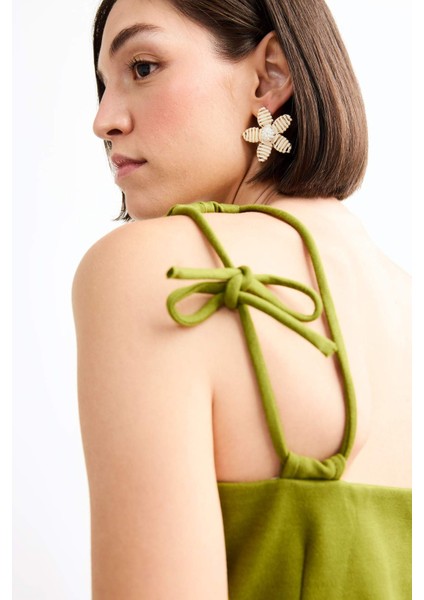 Fitted Düğmeli Dantel Detaylı Yelek F9942AX25SM