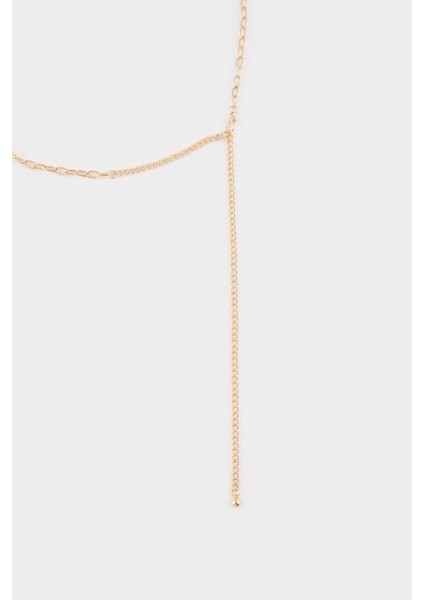 Kadın Mavi Taşlı Charmlı Bel Zinciri G0111AXNS