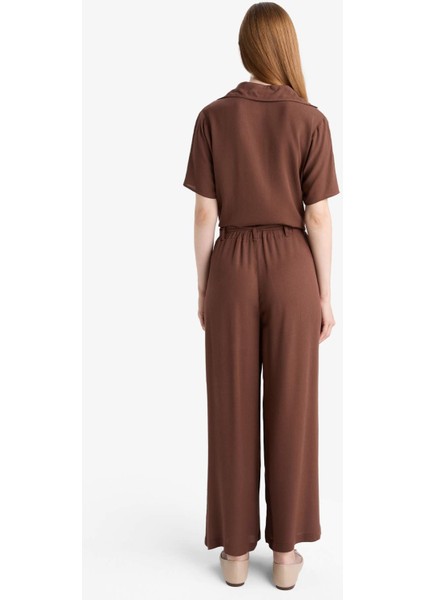 Culotte Geniş Paça Krinkıl Viskon Kapri C9565AX25AU