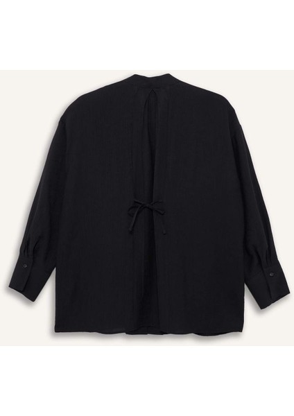 Regular Fit Krinkıl Kumaş Uzun Kollu Tunik F9919AX25AU