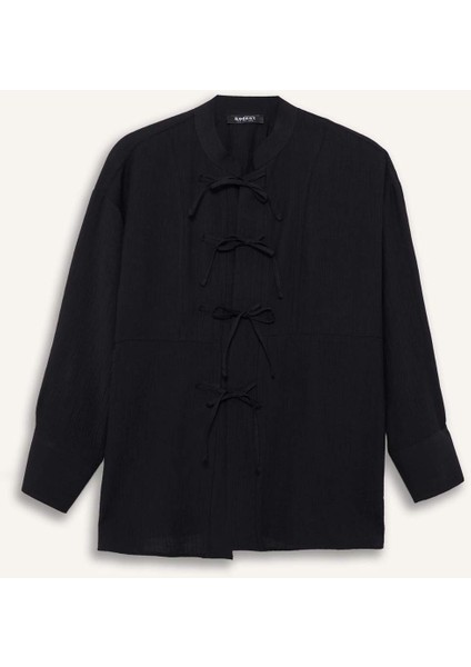 Regular Fit Krinkıl Kumaş Uzun Kollu Tunik F9919AX25AU