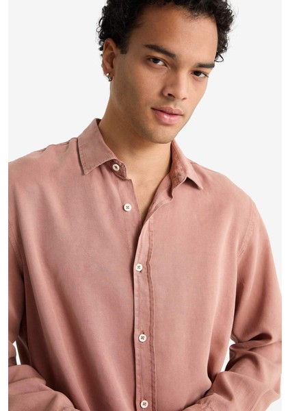 Regular Fit Twill Uzun Kollu Gömlek G0406AX25AU