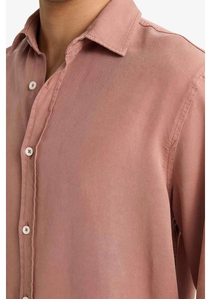 Regular Fit Twill Uzun Kollu Gömlek G0406AX25AU