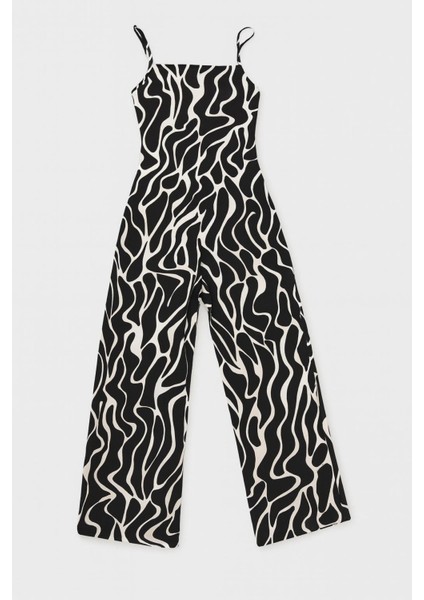 Askılı Biyeli Desenli Viskon Tulum fırsatları