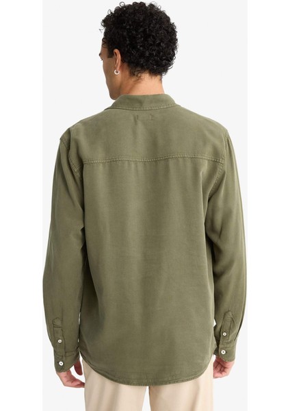 Regular Fit Twill Uzun Kollu Gömlek G0406AX25AU