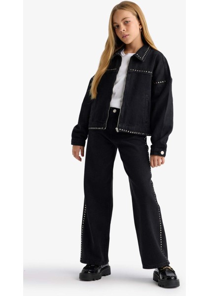 Kız Çocuk Wide Leg Geniş Paça Jean Pantolon F8626A825AU