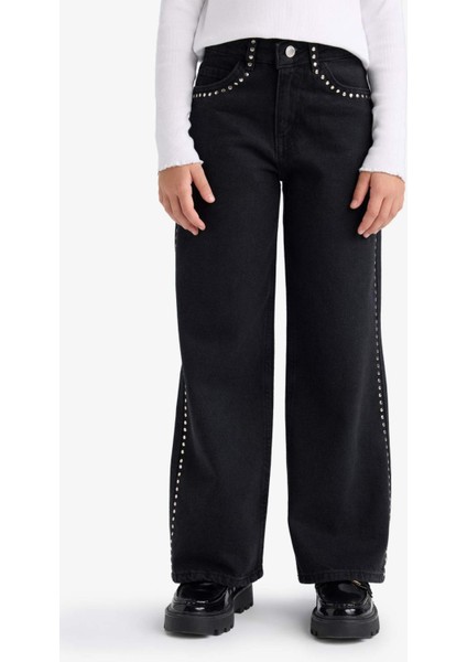 Kız Çocuk Wide Leg Geniş Paça Jean Pantolon F8626A825AU